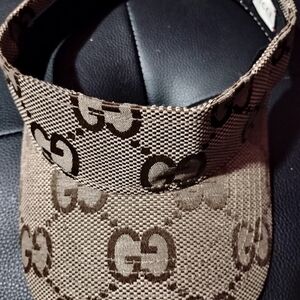 Vintage Tan GG Monogram Visor